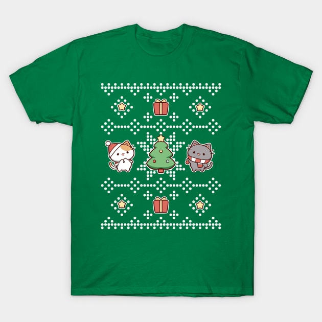 Kitty Christmas Sweater | Holiday T-Shirt by KiiroiKat